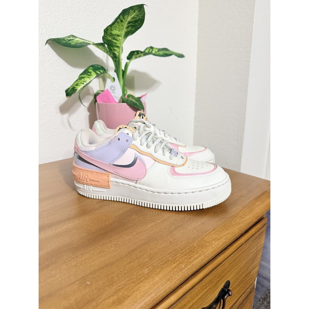 Nike Air Force 1 Shadow White Magic Flamingo Sapphire Women's Sneakers Size 7